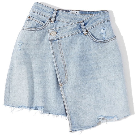 BDG Denim Mini Wrap Skirt - Picture 2 of 5